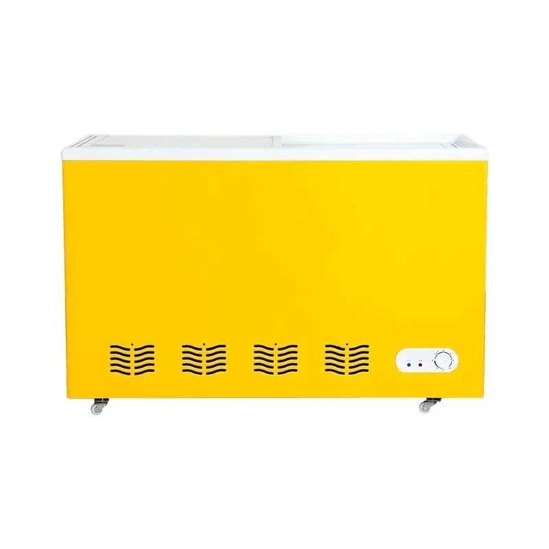 Flat Glass Ice Cream Freezer